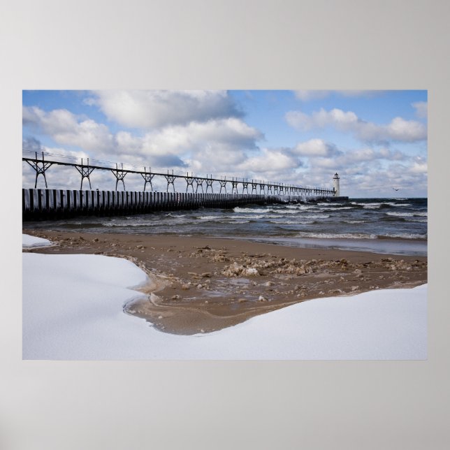 Manistee Pierhead Lighthouse Poster (Framsidan)