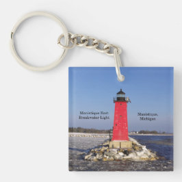 Manistique East Breakwater akrylnyckelring