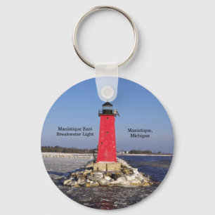 Manistique Öster Breakwater Light nyckelring