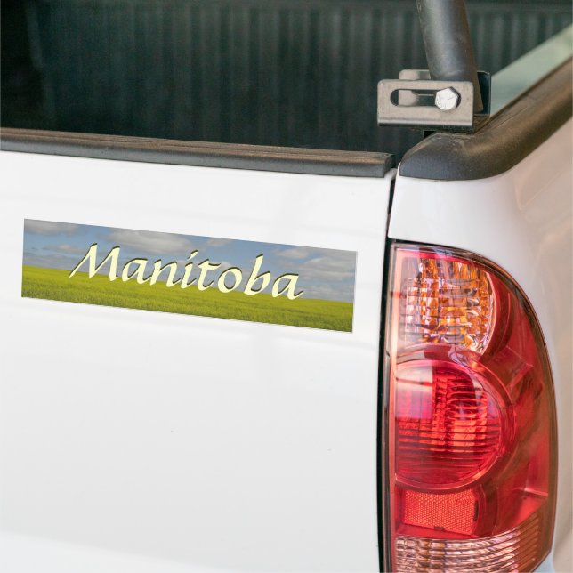 Manitoba Bumper Sticker Manitoba Souvenir Bildekal (På lastbil)