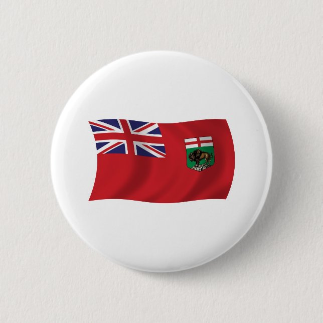 Manitoba Flagga Knapp (Framsida)
