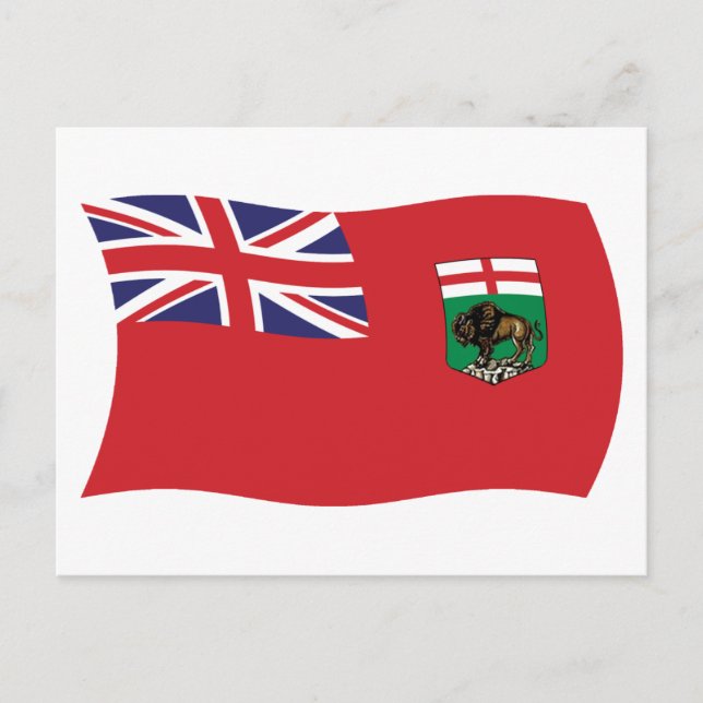 Manitoba Flagga Postcard Vykort (Framsida)