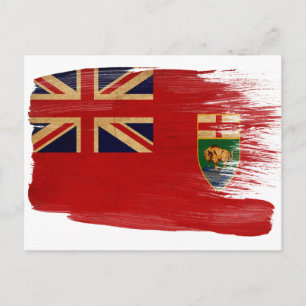 Manitoba Flagga Postcards Vykort