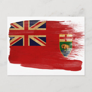 Manitoba Flagga Postcards Vykort