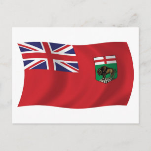 Manitoba Flagga vykort