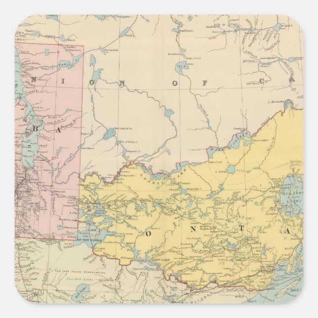 Manitoba Fyrkantigt Klistermärke (Framsida)