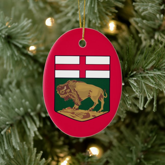 Manitoba jackande av arm - KANADA Julgransprydnad Keramik (Träd)