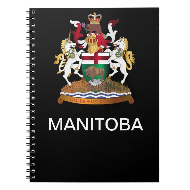 Manitoba jackar av arm anteckningsbok med spiral (Framsidan)