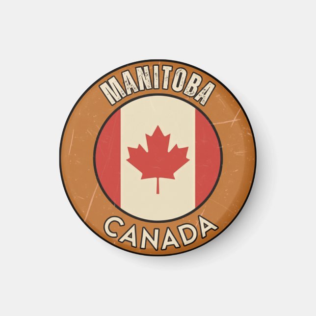 Manitoba Kanada Magnet (Framsidan)