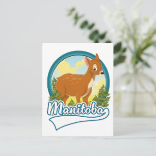 Manitoba Kanada reslogotyp Inbjudan Vykort