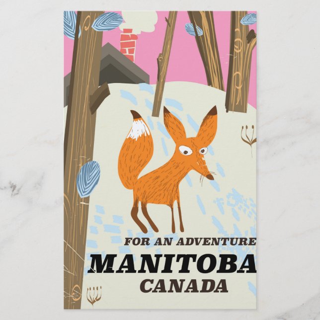 Manitoba Kanada vintage resemotiv affisch Brevpapper (Framsida)