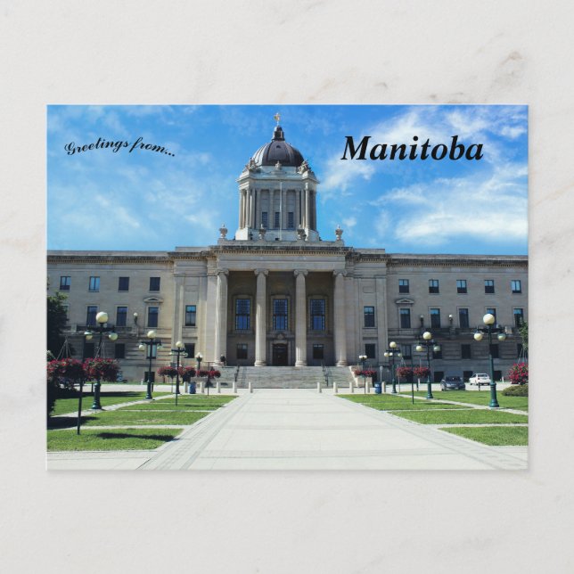 Manitoba Legislative Building Manitoba Kanada Vykort (Framsida)