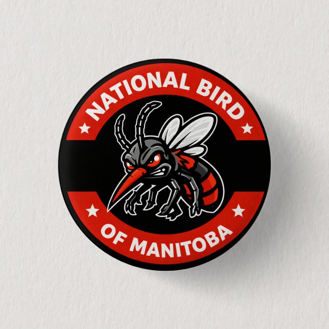 Manitoba Nationalfågel Pin Knapp (Framsida)