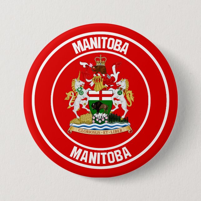 Manitoba Round Emblem Knapp (Framsida)