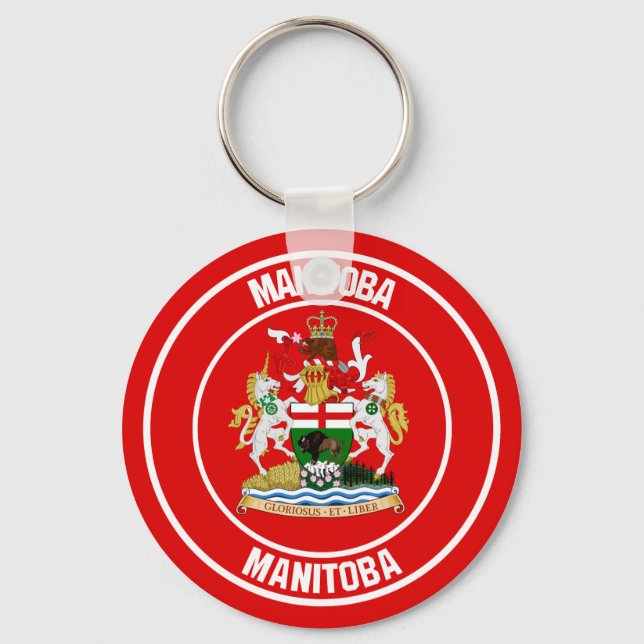 Manitoba Round Emblem Nyckelring (Framsida)
