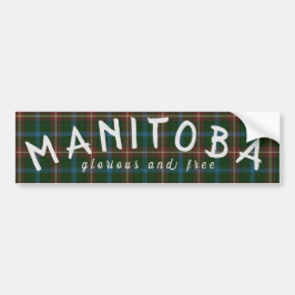 Manitoba Tartan Bumper Sticker Bildekal