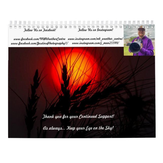 Manitoba Weather Center 2022 Månadskalender  Kalender (Baksida)