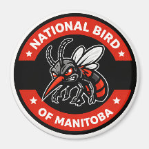 Manitobas nationella fågel Rolig mygga 3" magnet