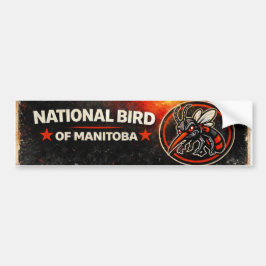 Manitobas nationella fågel Rolig myggdekal Bildekal