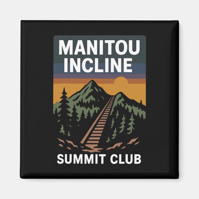 Manitou Incline Summit Club  Magnet (Framsidan)