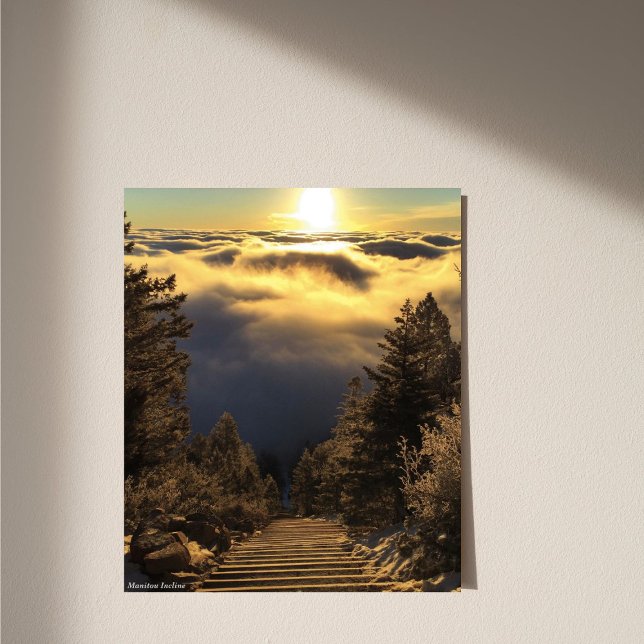 Manitou Incline Sunrise ovanför molnen Fototryck (Skapare uppladdad)