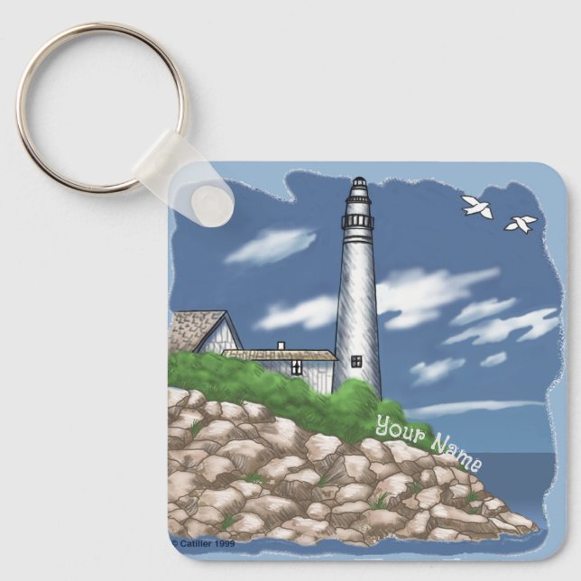 Manitou Lighthouse Keychain Nyckelring (Framsida)