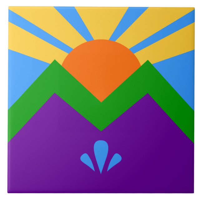 Manitou Vår Flagga Tile Kakelplatta (Framsidan)