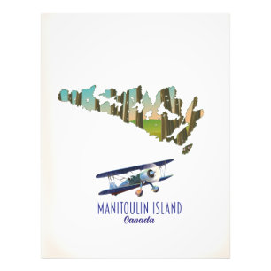 Manitoulin Island Kanada karta Fototryck