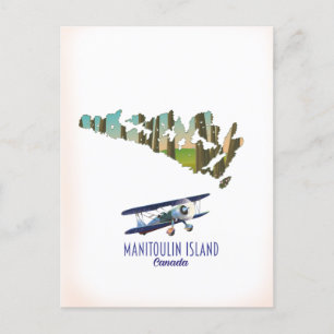 Manitoulin Island Kanada karta Vykort