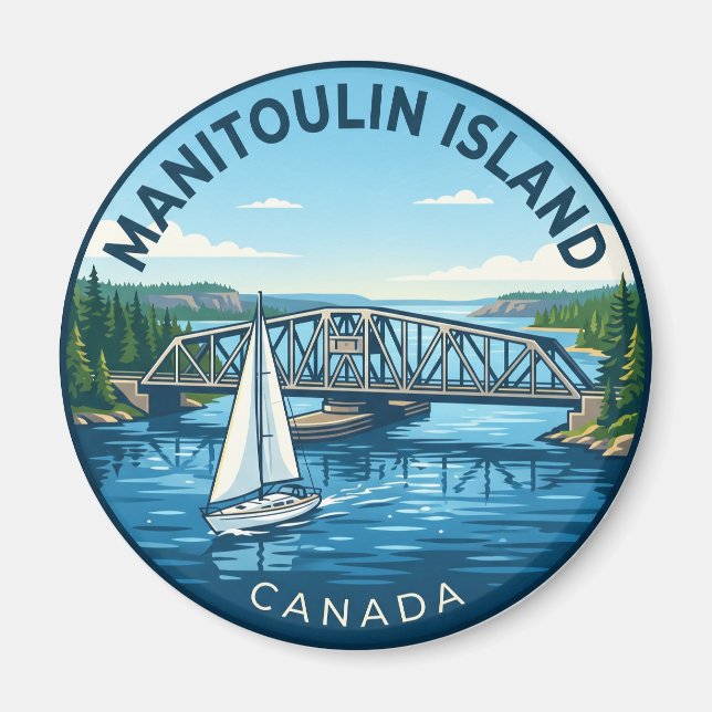 Manitoulin Island, Little Current Kanada Magnet (Framsidan)
