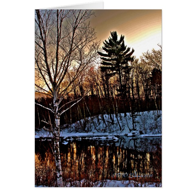 Manitowish Vinter Card Hälsningskort (Framsidan)