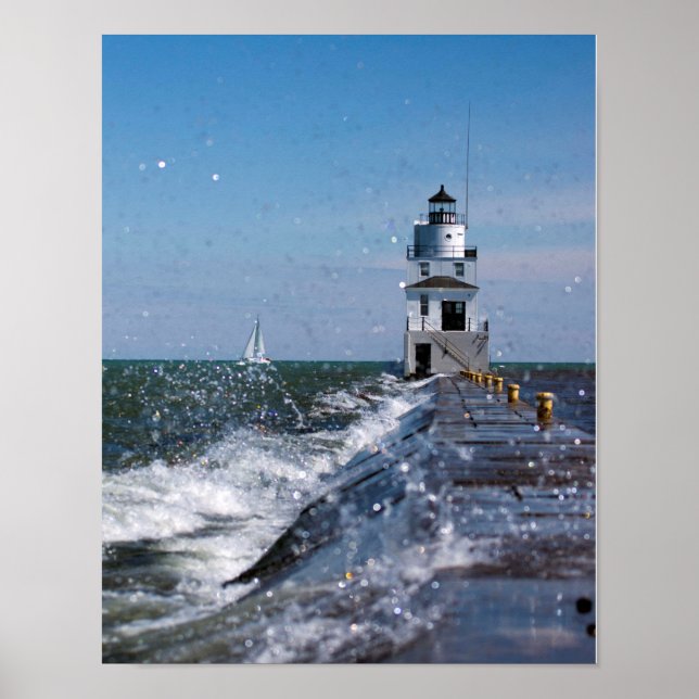 Manitowoc Breakwater Light House Poster (Framsidan)