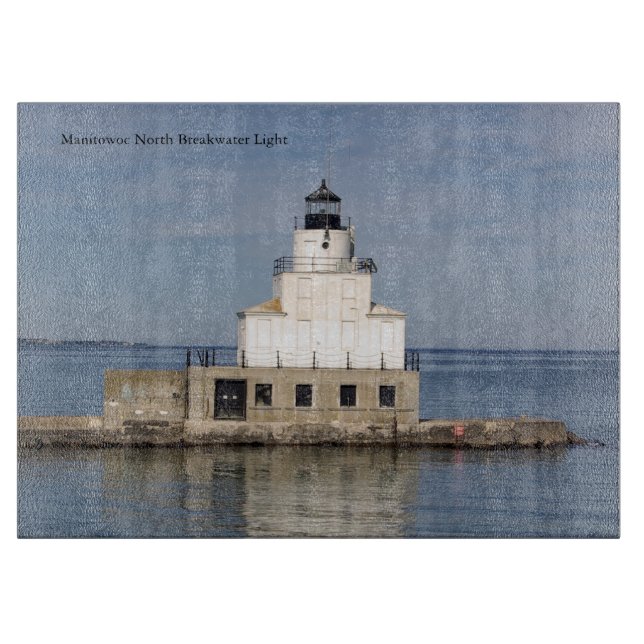 Manitowoc North Breakwater Light cut board (Framsidan)