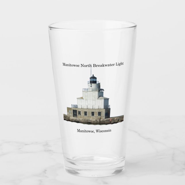 Manitowoc North Breakwater Light glass Glaskopp (Framsida)