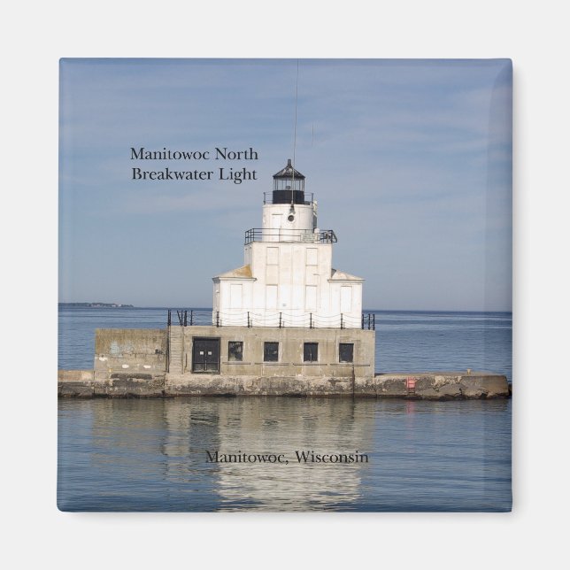 Manitowoc North Breakwater Light Magnet (Framsidan)
