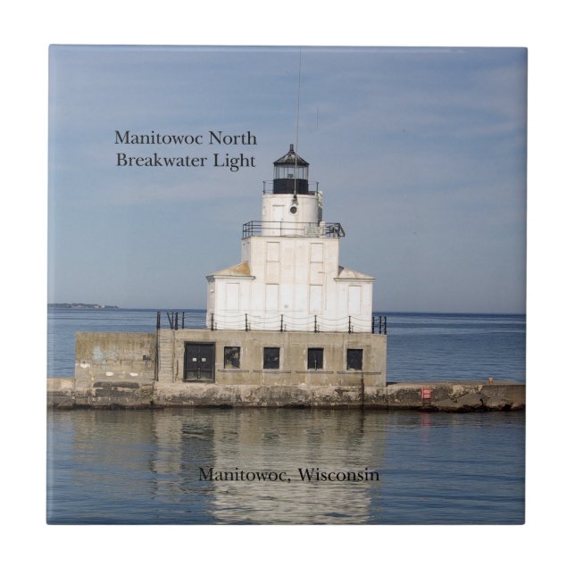 Manitowoc North Breakwater Light tile Kakelplatta (Framsidan)