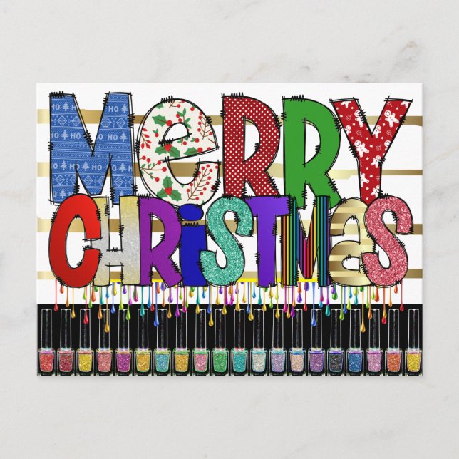 ManiURE Nail Art julvykort Vykort (Framsida)