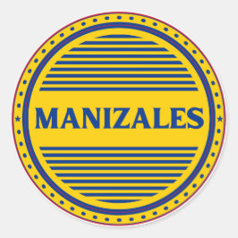 Manizales City Pride Emblem – Colombiansk identite Runt Klistermärke