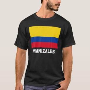 Manizales Colombia Flagga Emblem Escudo Bandera Cr T Shirt