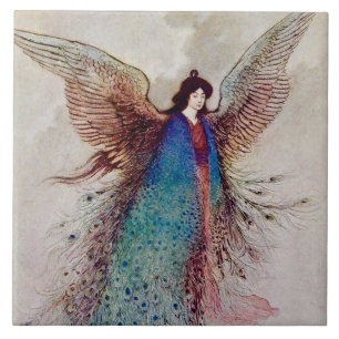 “Månjungfru” sagoillustration av Warwick Goble Kakelplatta