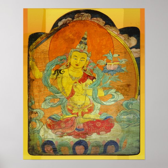 Manjushri Bodhisattva of Wisdom Poster (Framsidan)