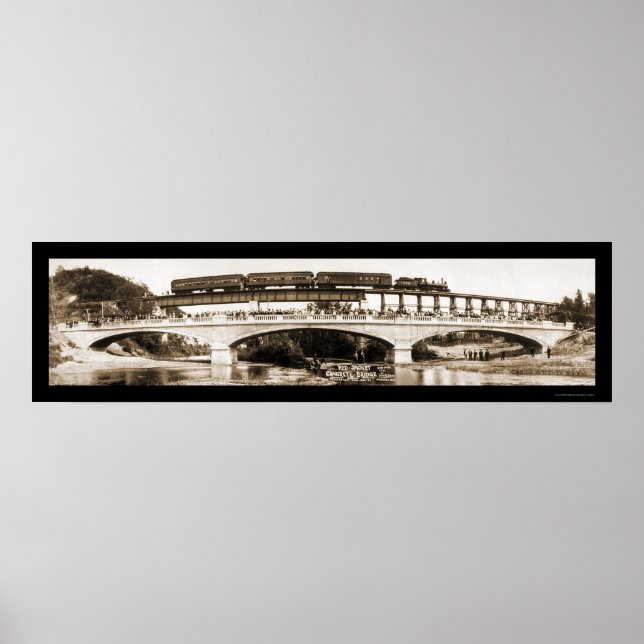 Mankato MN Bridge Photo 1911 Poster (Framsidan)