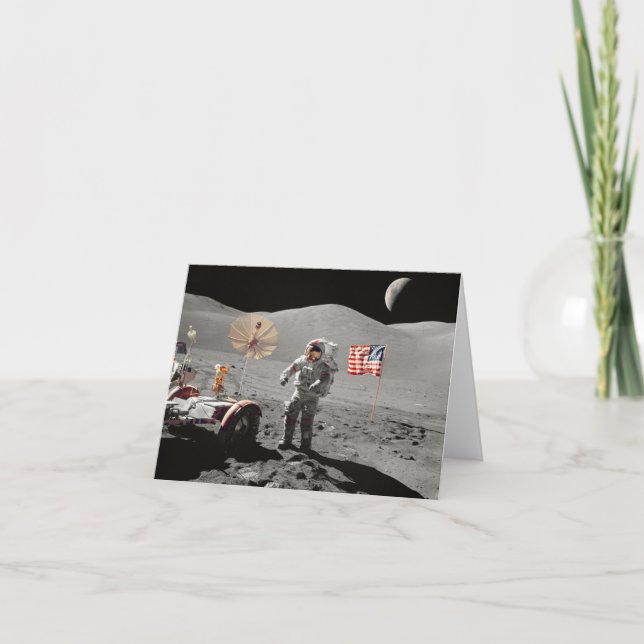 Månlandning eller är det så? kort (Framsida)