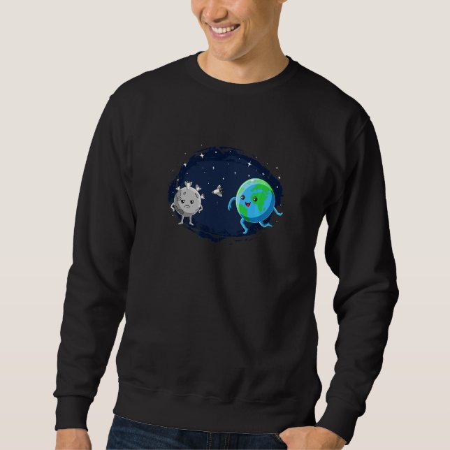Månlandning Rymdutforskning Rymdskepp Astronaut Lång Ärmad Tröja (Framsida)