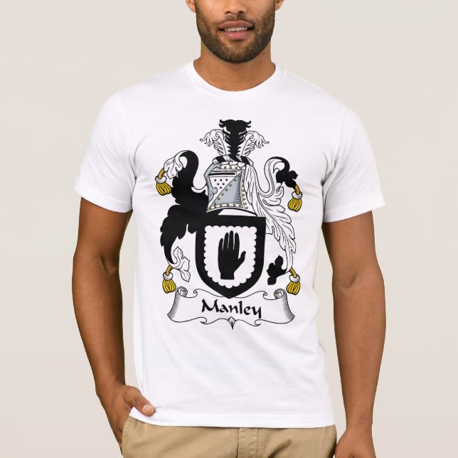Manley familjvapensköld t-shirt (Framsida)