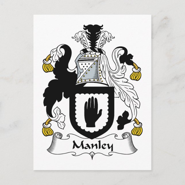 Manley Family Crest Vykort (Framsida)