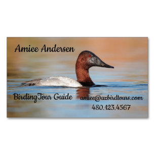 Manlig Canvasback Anka Magnetiska Visitkort