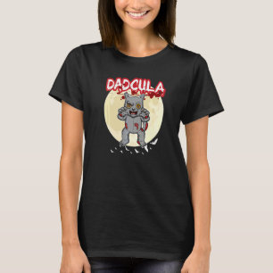 Manlig Dadcula Dracule Vampire Pappa Halloweenfest T Shirt