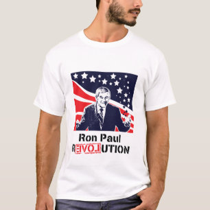Manlig för T-tröja för Ron Paul revolutionvit Tröja
