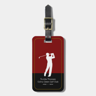 Manlig golfspelare elegant modern bagagebricka